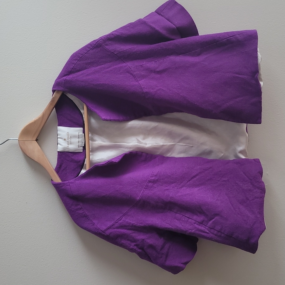 Kate Spade Purple Capelet Jacket (10)